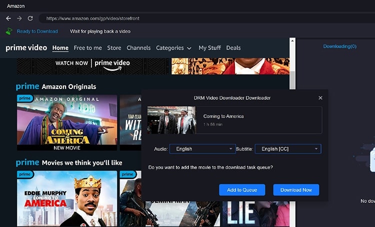 <b>Step 2: </b>ダウンロードしたい動画を探して再生します。表示したポップアップでご希望の画質・字幕などを選択してください。