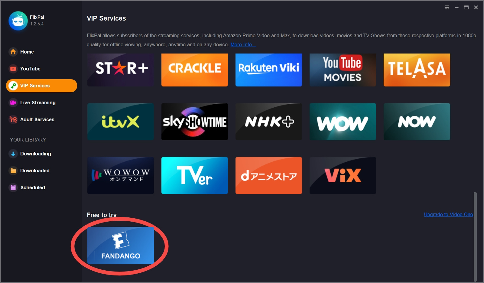 Find Fandango from VIP Services