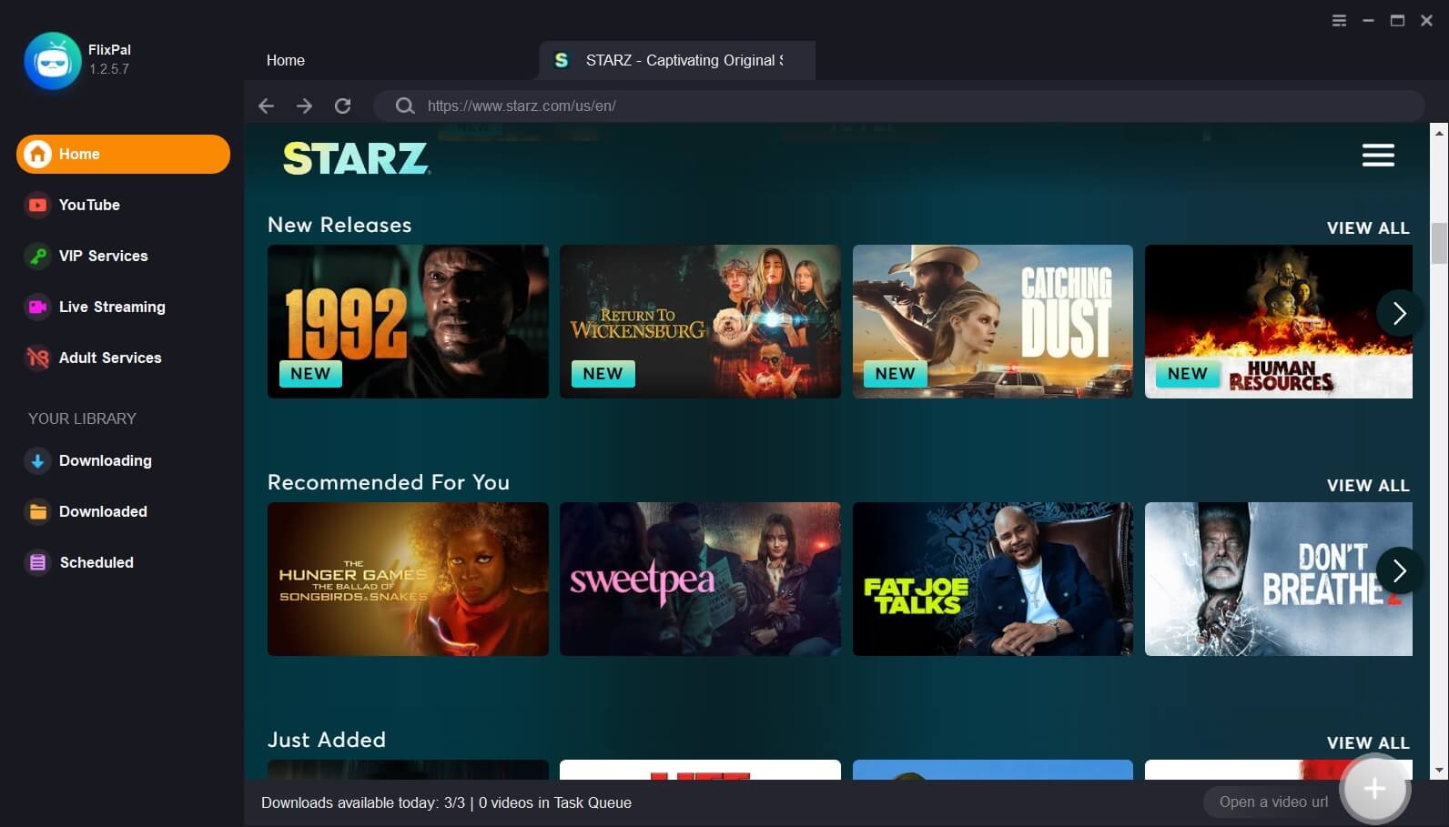 Search for and play the video you want to download, and then check the <b>Video</b>, <b>Audio</b>, and <b>Subtitle</b>.